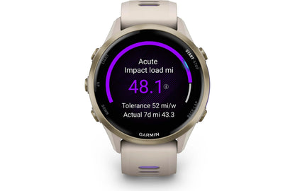 Garmin Forerunner 970 GPS running watch (Soft Gold with French Gray band)