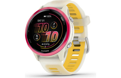 Garmin Forerunner 570 GPS running watch (42 mm - Rasberry with Bone/Mango band)