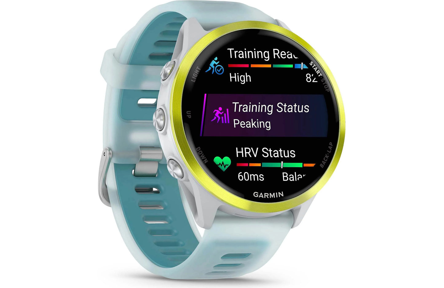 Garmin Forerunner 570 GPS running watch (47 mm - Amp Yellow with Whitestone band)