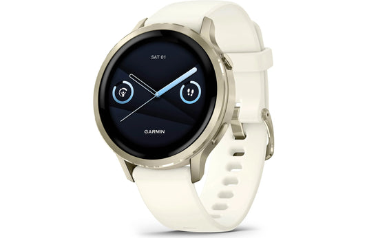 Garmin Venu 4 GPS Smartwatch 41 mm (Lunar gold with bone silicone band)