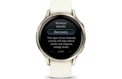 Garmin Venu 4 GPS Smartwatch 41 mm (Lunar gold with bone silicone band)