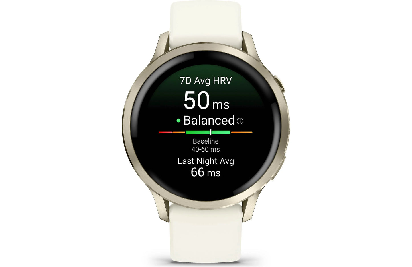 Garmin Venu 4 GPS Smartwatch 41 mm (Lunar gold with bone silicone band)