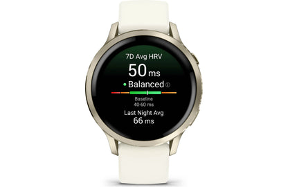 Garmin Venu 4 GPS Smartwatch 41 mm (Lunar gold with bone silicone band)