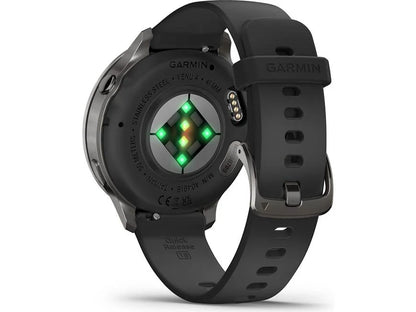 Garmin Venu 4 GPS Smartwatch 41 mm (Slate with black silicone band)