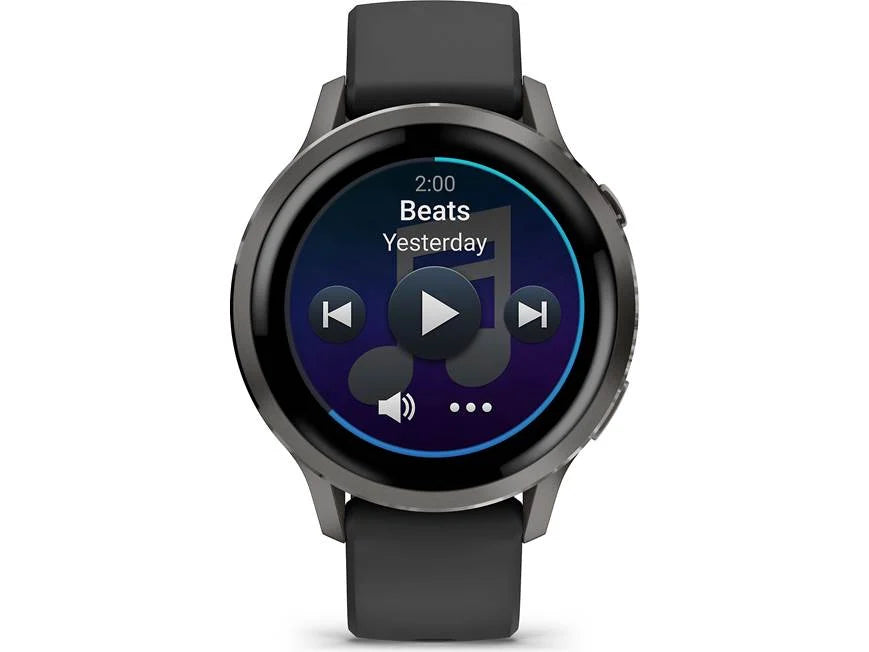 Garmin Venu 4 GPS Smartwatch 41 mm (Slate with black silicone band)