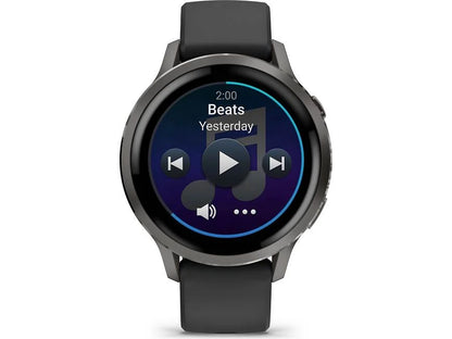Garmin Venu 4 GPS Smartwatch 41 mm (Slate with black silicone band)