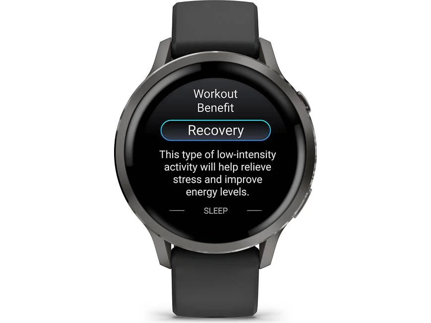 Garmin Venu 4 GPS Smartwatch 41 mm (Slate with black silicone band)