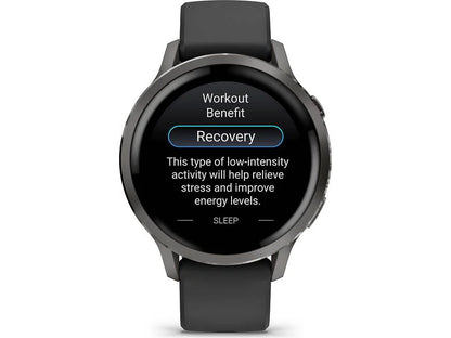 Garmin Venu 4 GPS Smartwatch 41 mm (Slate with black silicone band)