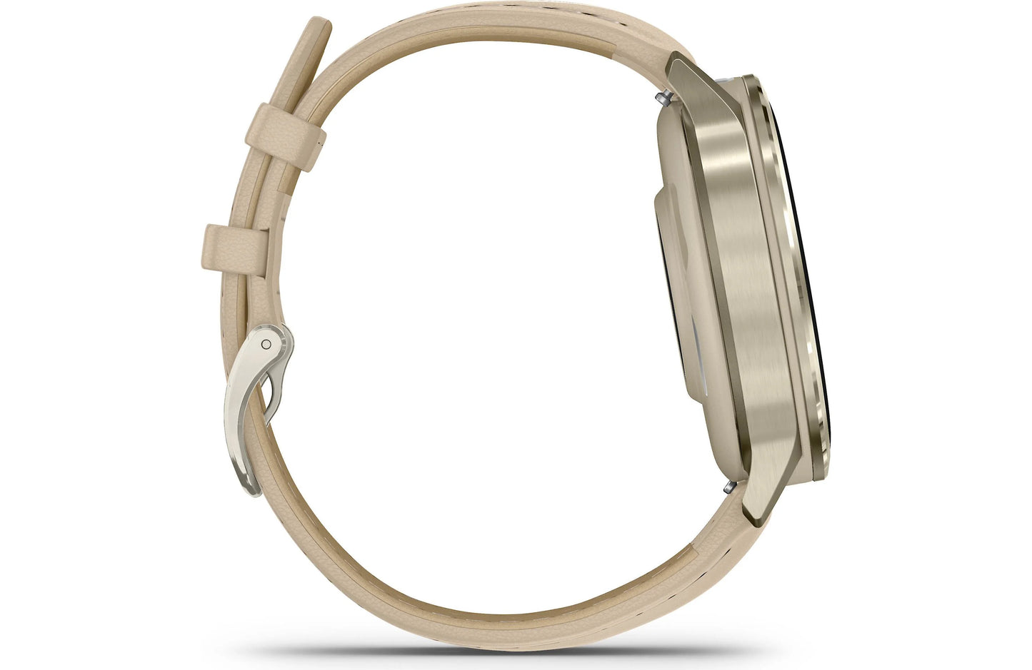 Garmin Venu 4 GPS smartwatch — 41 mm (Lunar gold with bone silicone band and light sand leather band)