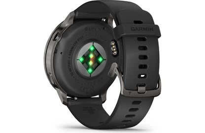 Garmin Venu 4 GPS smartwatch — 45 mm (Slate with black silicone band)