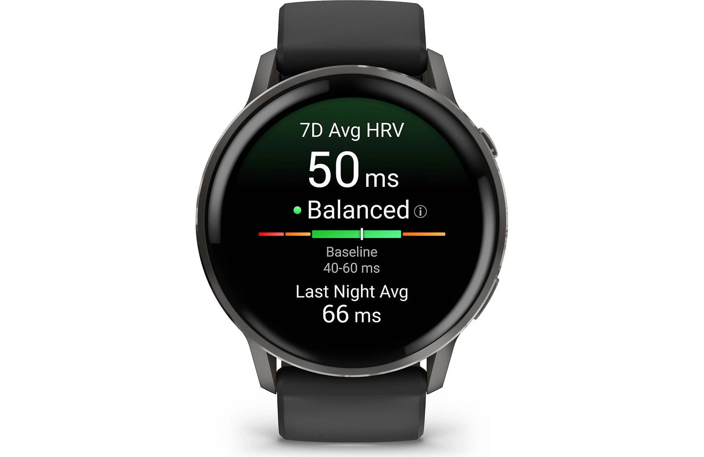 Garmin Venu 4 GPS smartwatch — 45 mm (Slate with black silicone band)