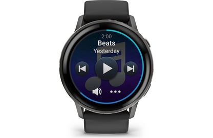Garmin Venu 4 GPS smartwatch — 45 mm (Slate with black silicone band)