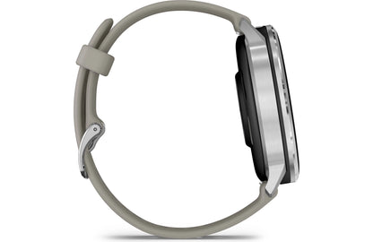 Garmin Venu 4 GPS smartwatch 45 mm (Silver with silver gray silicone band)