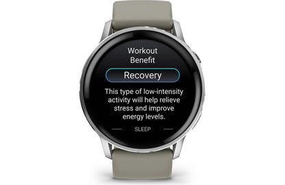 Garmin Venu 4 GPS smartwatch 45 mm (Silver with silver gray silicone band)