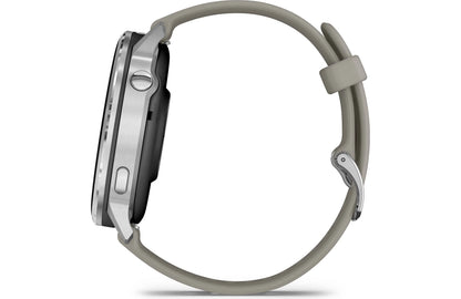 Garmin Venu 4 GPS smartwatch 45 mm (Silver with silver gray silicone band)