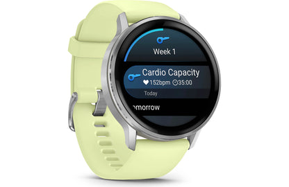 Garmin Venu 4 GPS smartwatch — 45 mm (Silver with citron band)