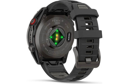 Garmin fenix 8 Pro 47 mm AMOLED (Carbon gray DLC titanium with black/pebble gray silicone band)