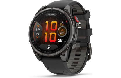 Garmin fenix 8 Pro 47 mm AMOLED (Carbon gray DLC titanium with black/pebble gray silicone band)