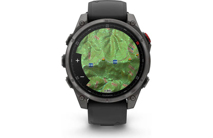 Garmin fenix 8 Pro 47 mm AMOLED (Carbon gray DLC titanium with black/pebble gray silicone band)