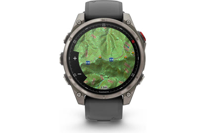 Garmin fenix 8 Pro 47 mm AMOLED (Sapphire, titanium with graphite/black silicone band)