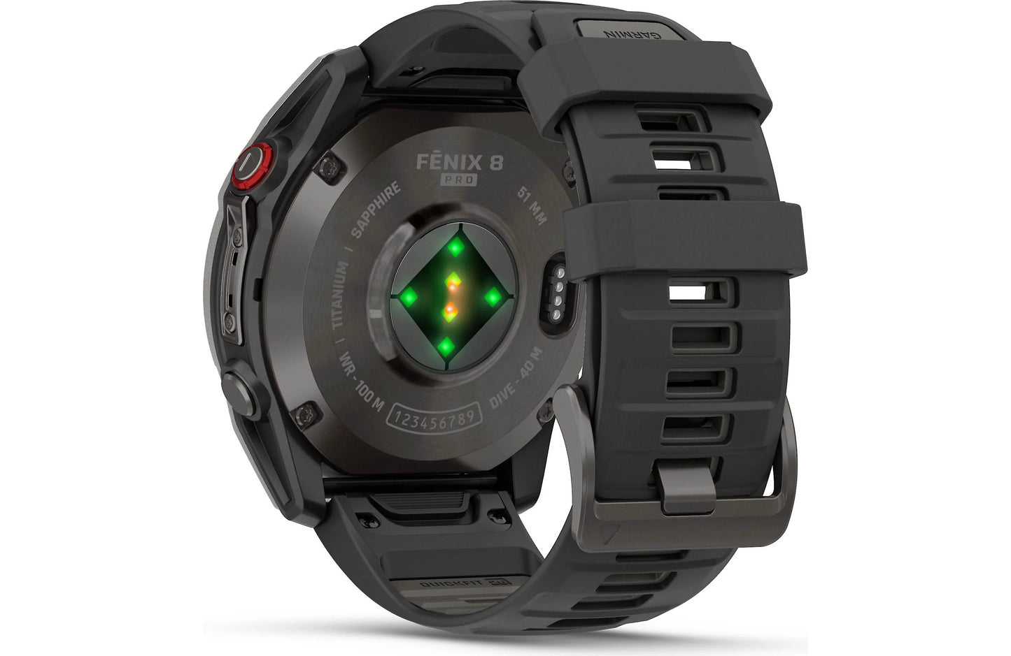 Garmin fenix 8 Pro 51 mm AMOLED (Sapphire, carbon gray DLC titanium with black/pebble gray silicone band)