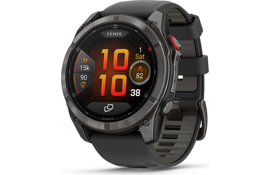 Garmin fenix 8 Pro 51 mm AMOLED (Sapphire, carbon gray DLC titanium with black/pebble gray silicone band)