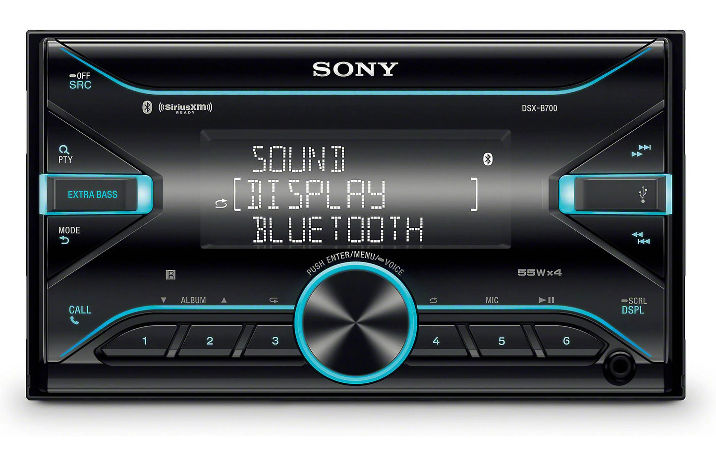 Sony DSX-B700 Double-DIN Bluetooth Car Stereo Receiver with Voice Control