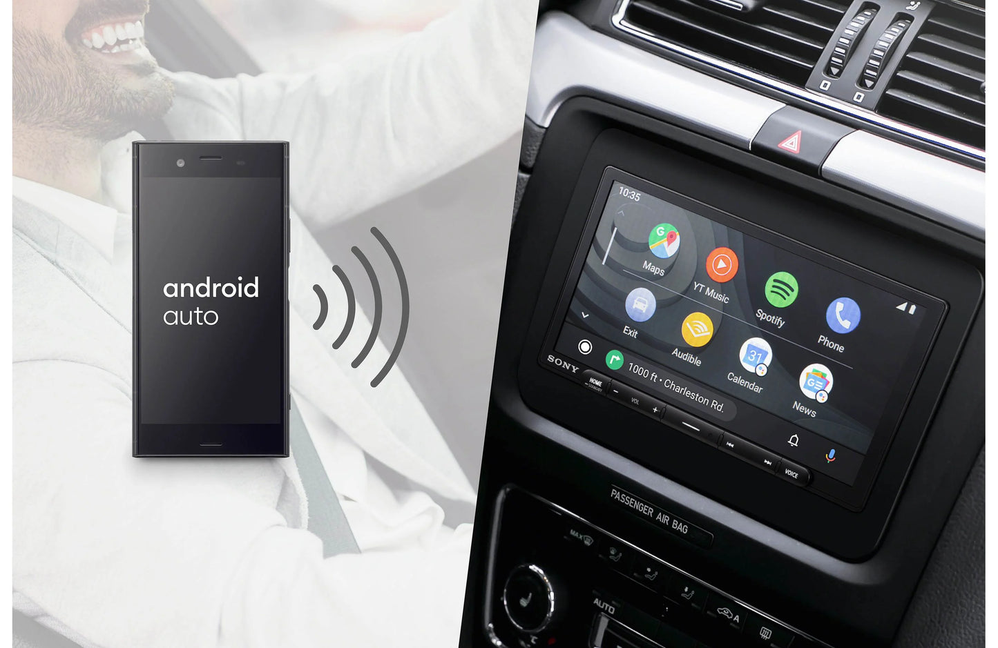 Sony XAV-AX6000 6.95-inch Wireless CarPlay Android Auto Media Receiver with HDMI Input