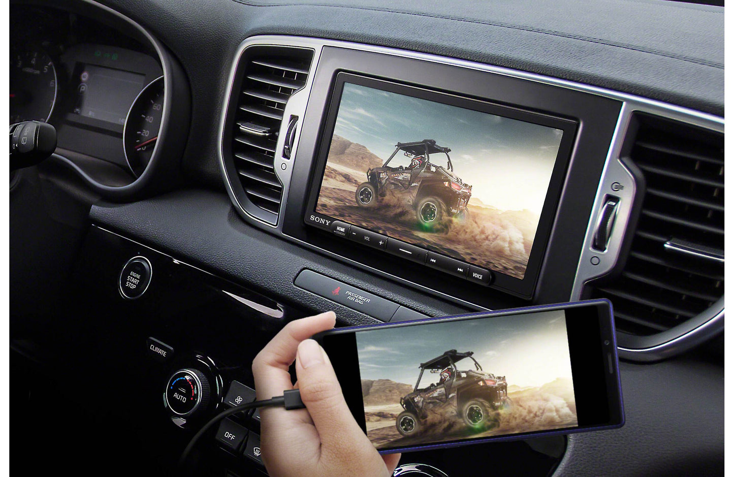 Sony XAV-AX6000 6.95-inch Wireless CarPlay Android Auto Media Receiver with HDMI Input