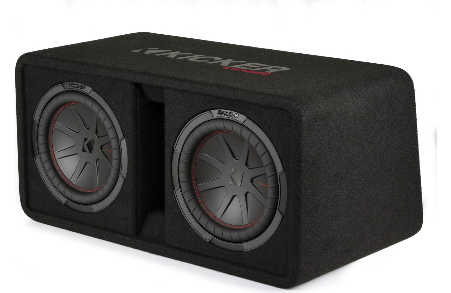 Kicker 48DCWR102 Two 10" CompR Enclosed Subwoofer Box