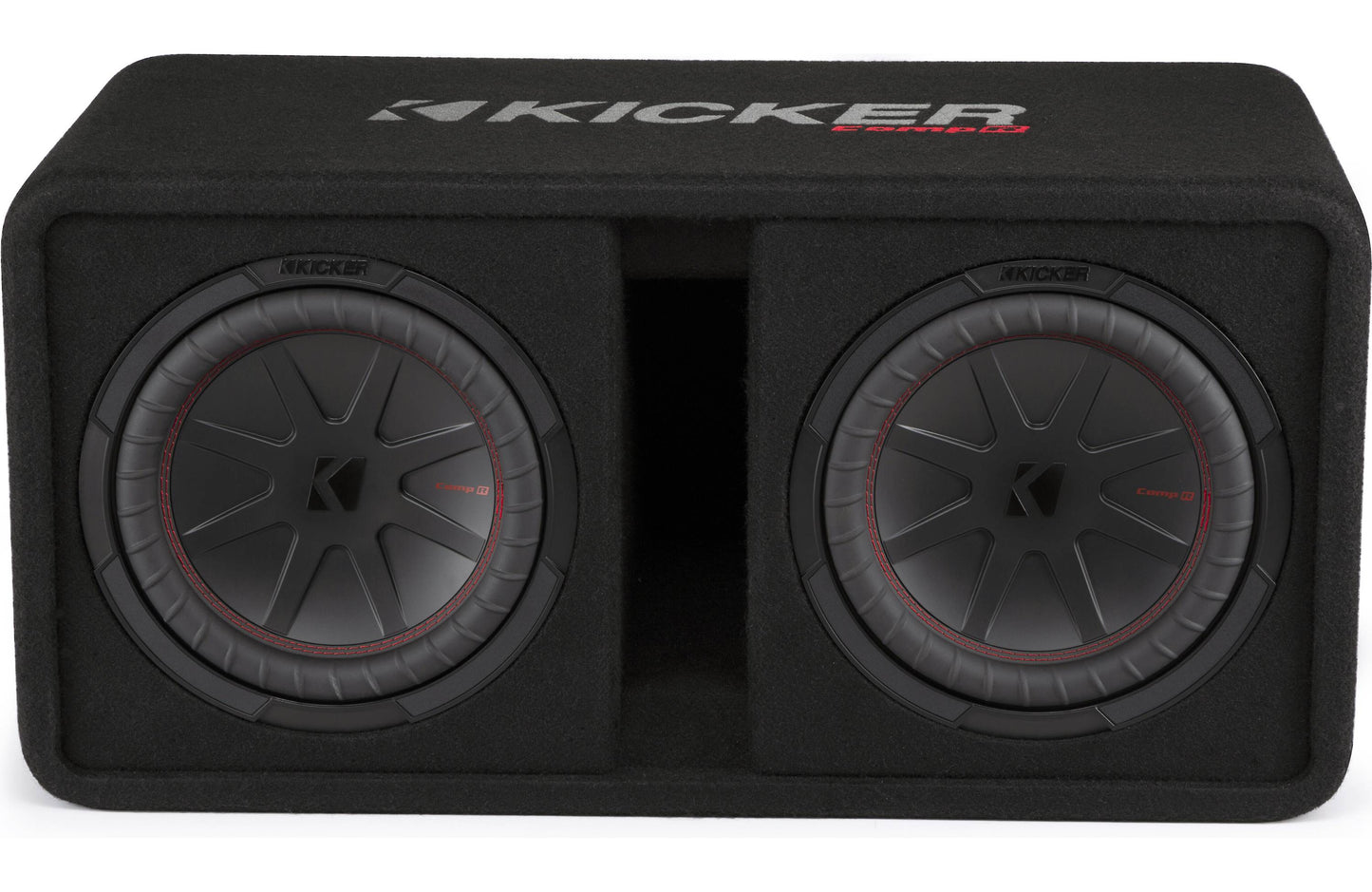 Kicker 48DCWR102 Two 10" CompR Enclosed Subwoofer Box