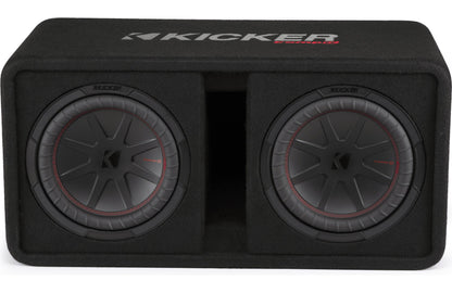 Kicker 48DCWR102 Two 10" CompR Enclosed Subwoofer Box