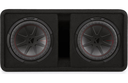 Kicker 48DCWR102 Two 10" CompR Enclosed Subwoofer Box