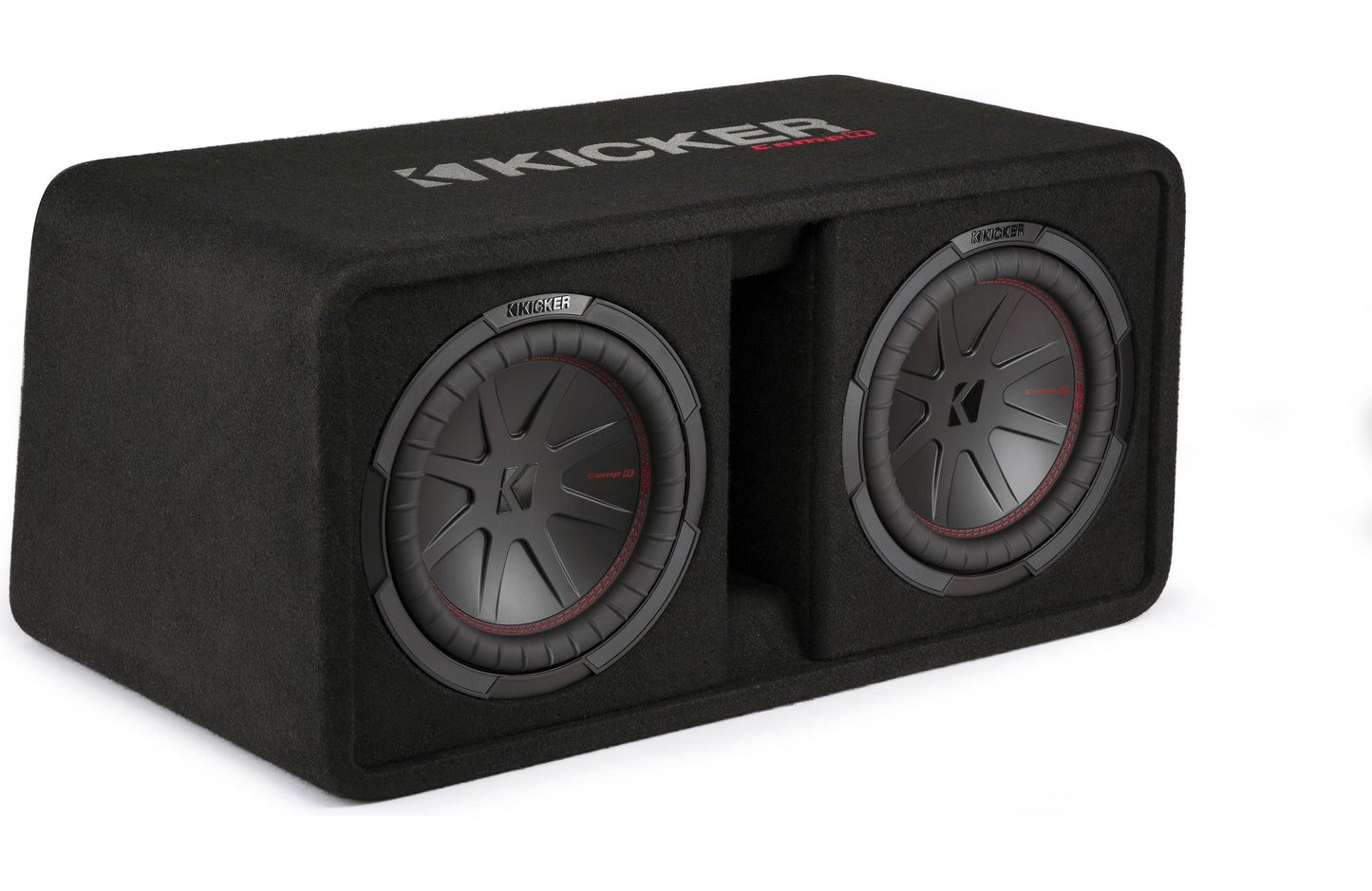 Kicker 48DCWR102 Two 10" CompR Enclosed Subwoofer Box