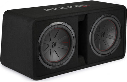 Kicker 48DCWR122 Two 12" Subwoofer CompR Ported Enclosure