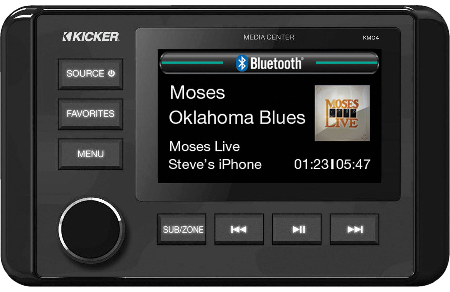 Kicker KMC4 Marine Dual-Zone Media Center