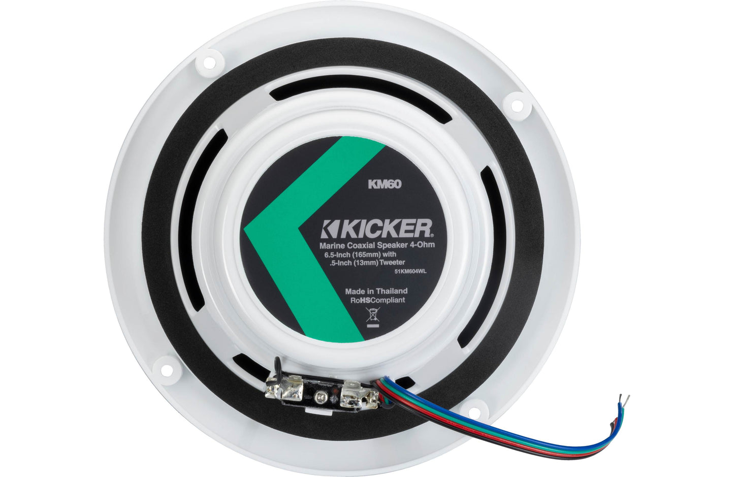 Kicker 51KM604WL KM 6.5" 4 Ohm RGB LED Coaxial
