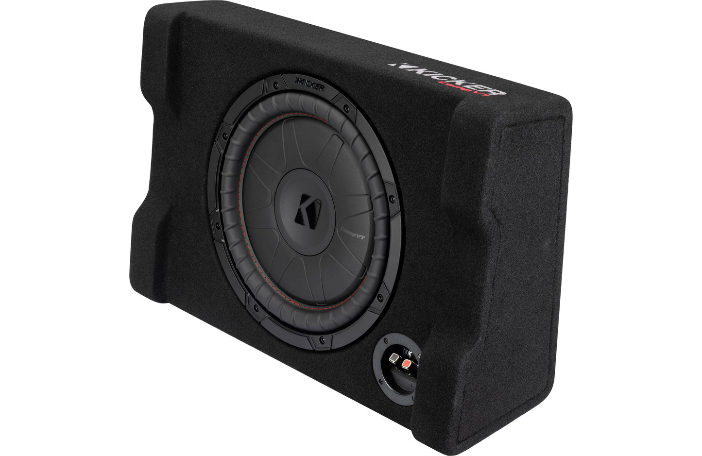 Kicker 52CVTDF122 Down-Firing 12" CompVT 2-Ohm Enclosure - Enclosed Subwoofer Box