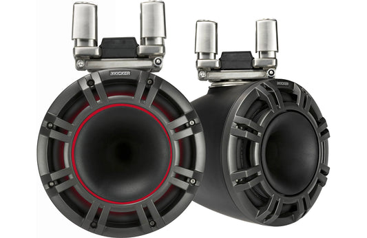 Kicker 44KMTC94 9 inch Wakeboard Tower Speakers with LED Black