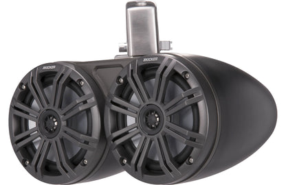 Kicker 45KMTDC65 Dual 6.5" Wakeboard Tower Speakers Black