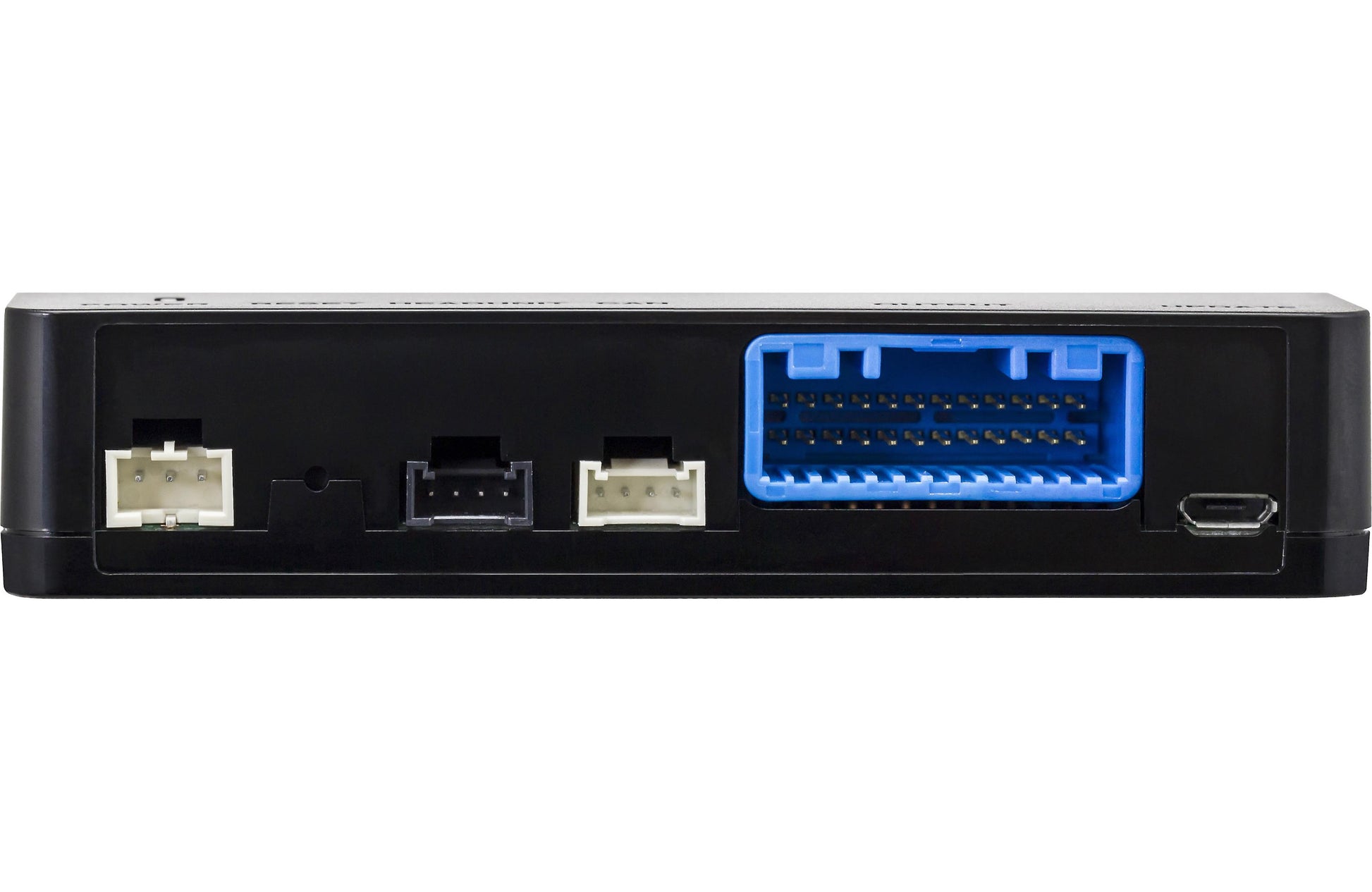 Back view of a computer case with ports