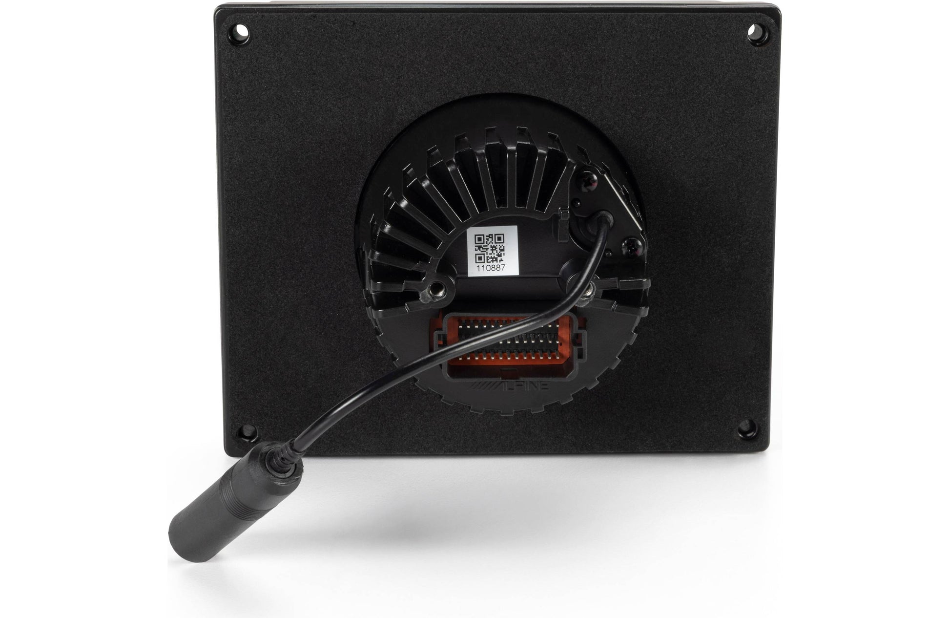 Black electronic component with fan and circuitry