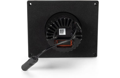Black electronic component with fan and circuitry