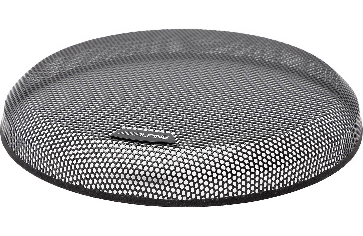 Round black mesh device speaker cover