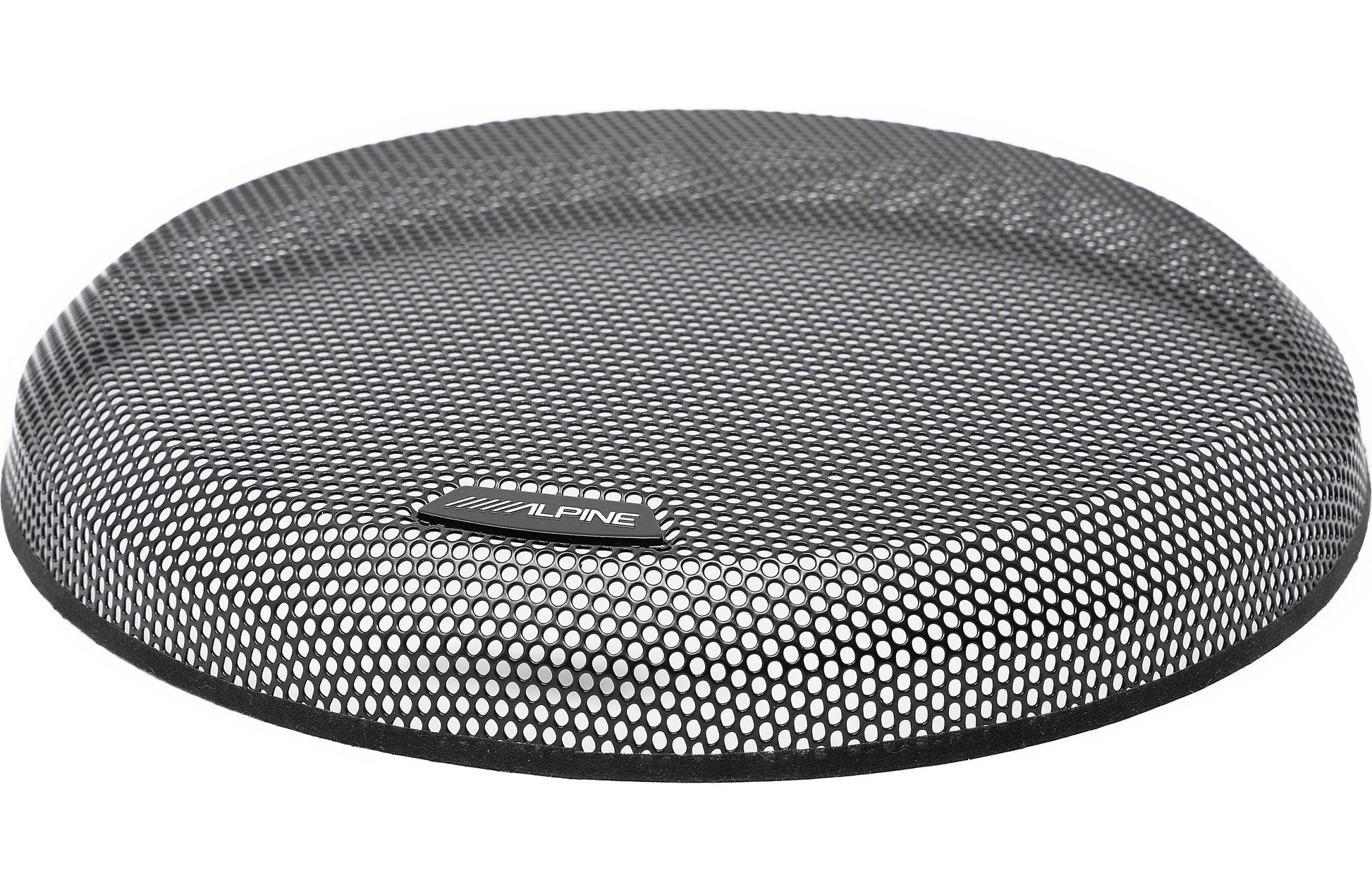 Round black mesh device speaker cover