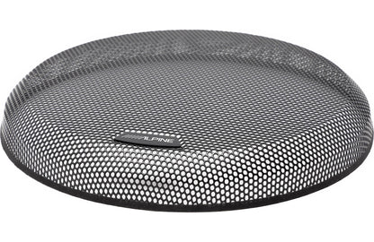 Round black mesh device speaker cover