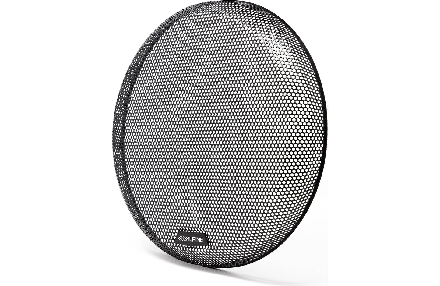Round black mesh object speaker cover