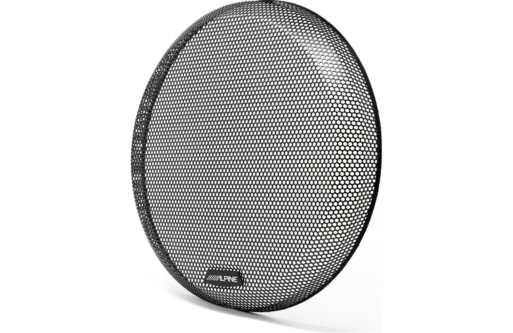 Round black mesh object speaker cover