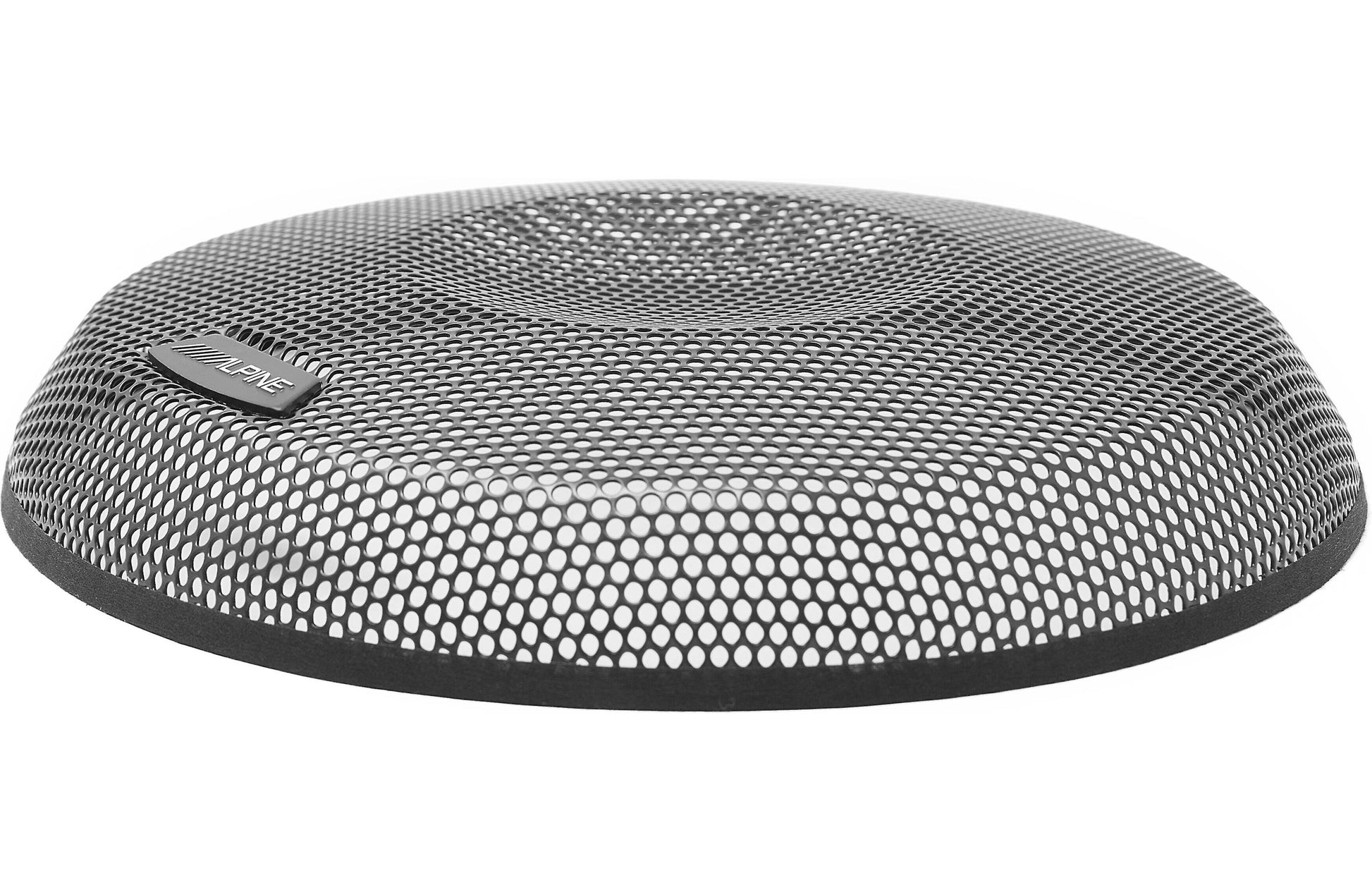 Black donut-shaped cushion with honeycomb pattern