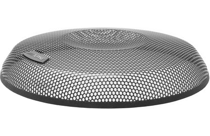 Black donut-shaped cushion with honeycomb pattern